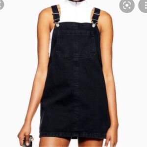 Topshop Moto black denim dress - size US 4